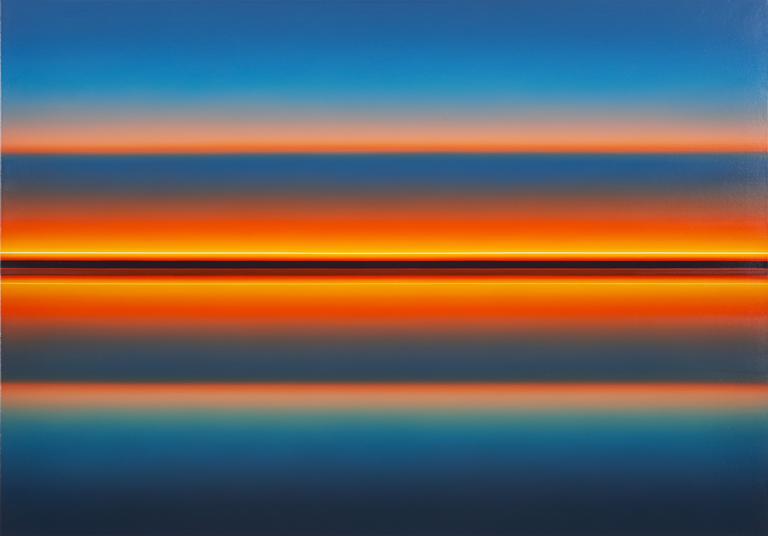 Reflection in Yellow Blue-Gray