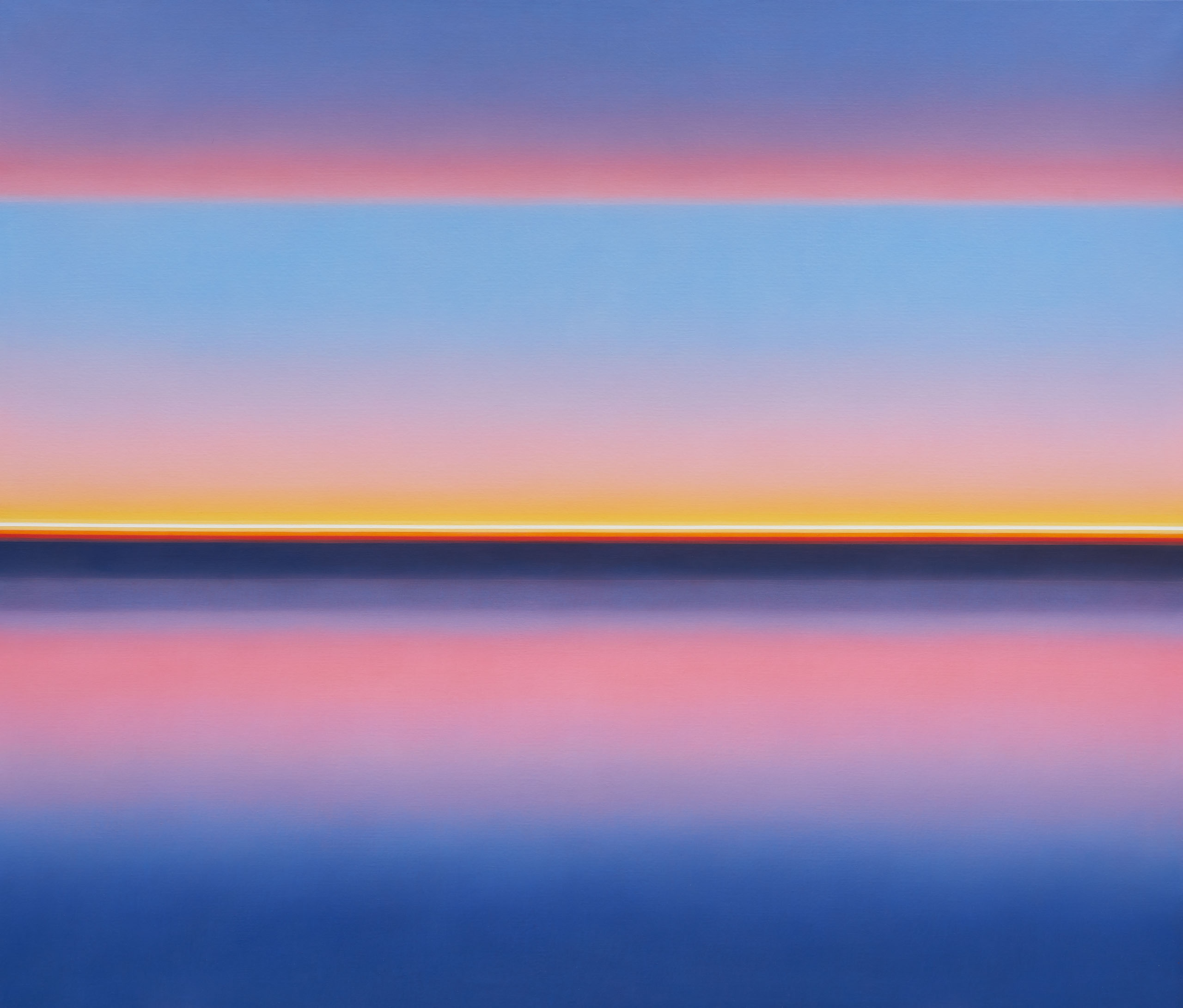 Landschaft Strich Weiss im Rosa Blau Hell