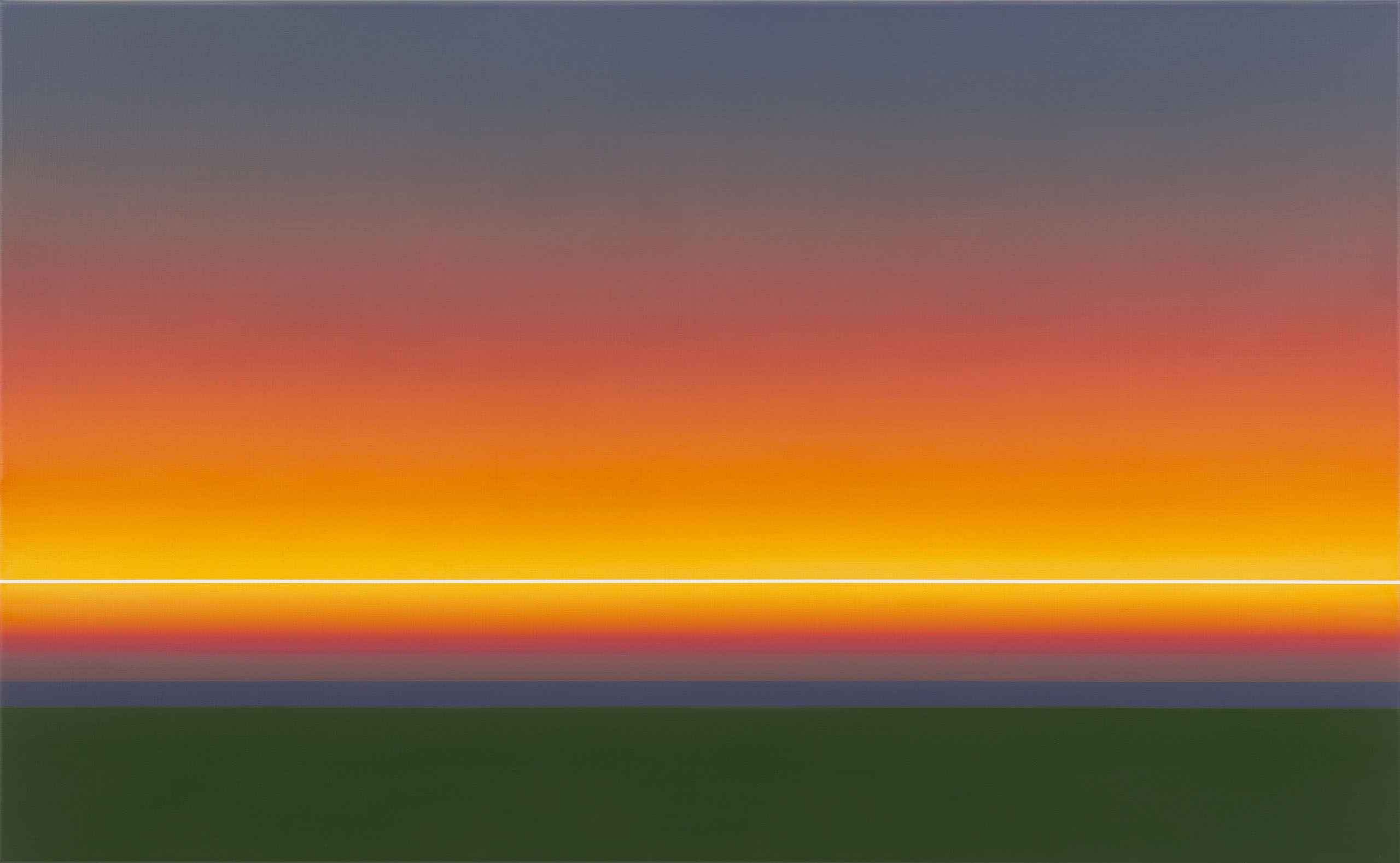 Strich Weiß im Sonnenuntergang