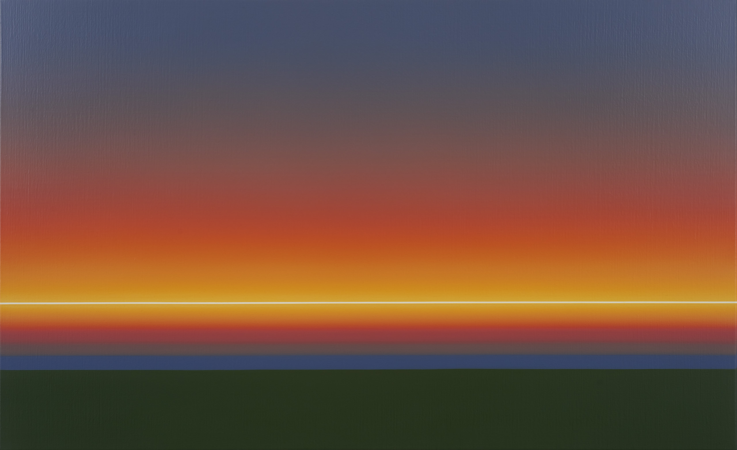 Line White in the Sunset