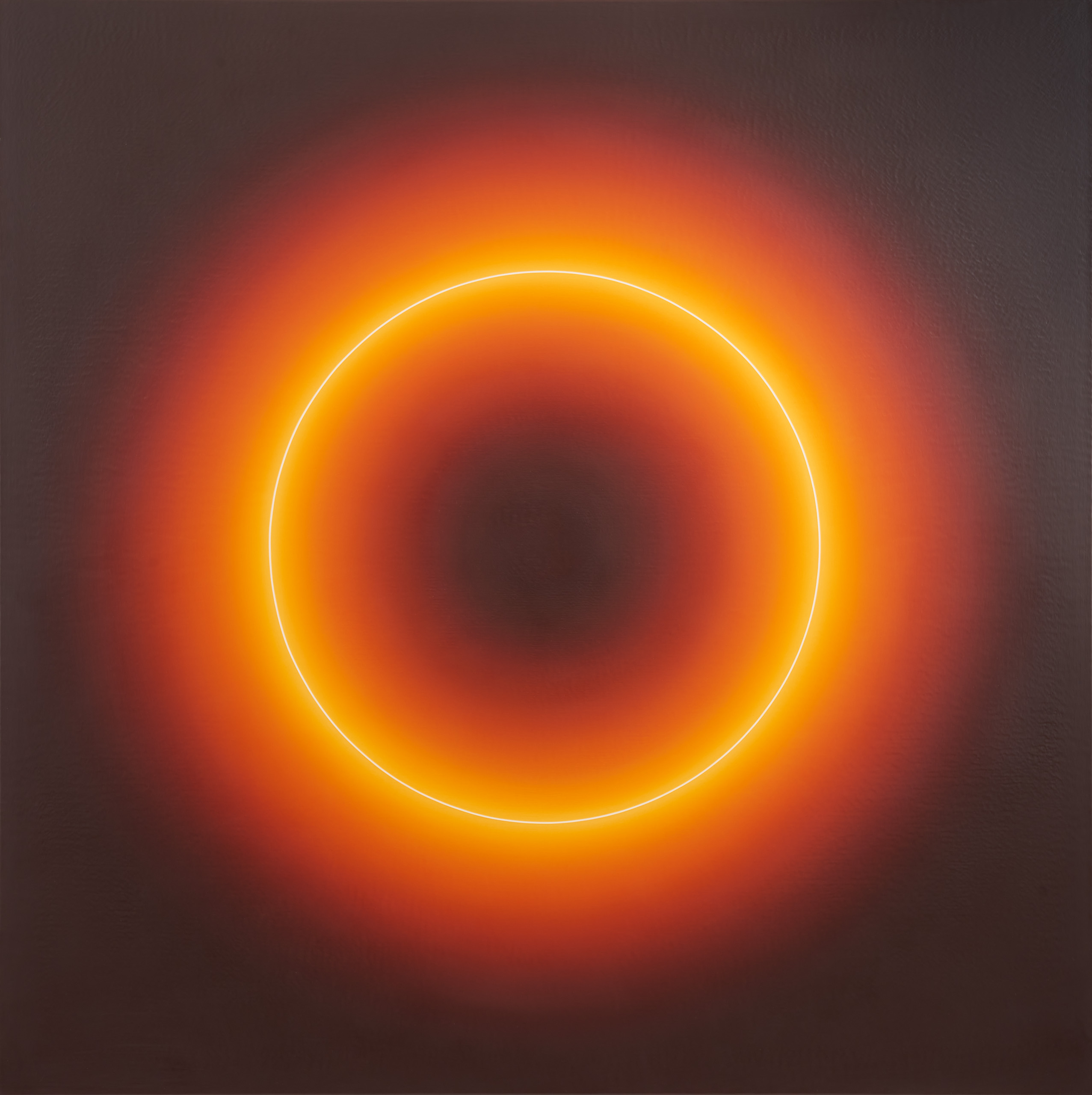 Kreis Weiß Oxid Orange Braun 