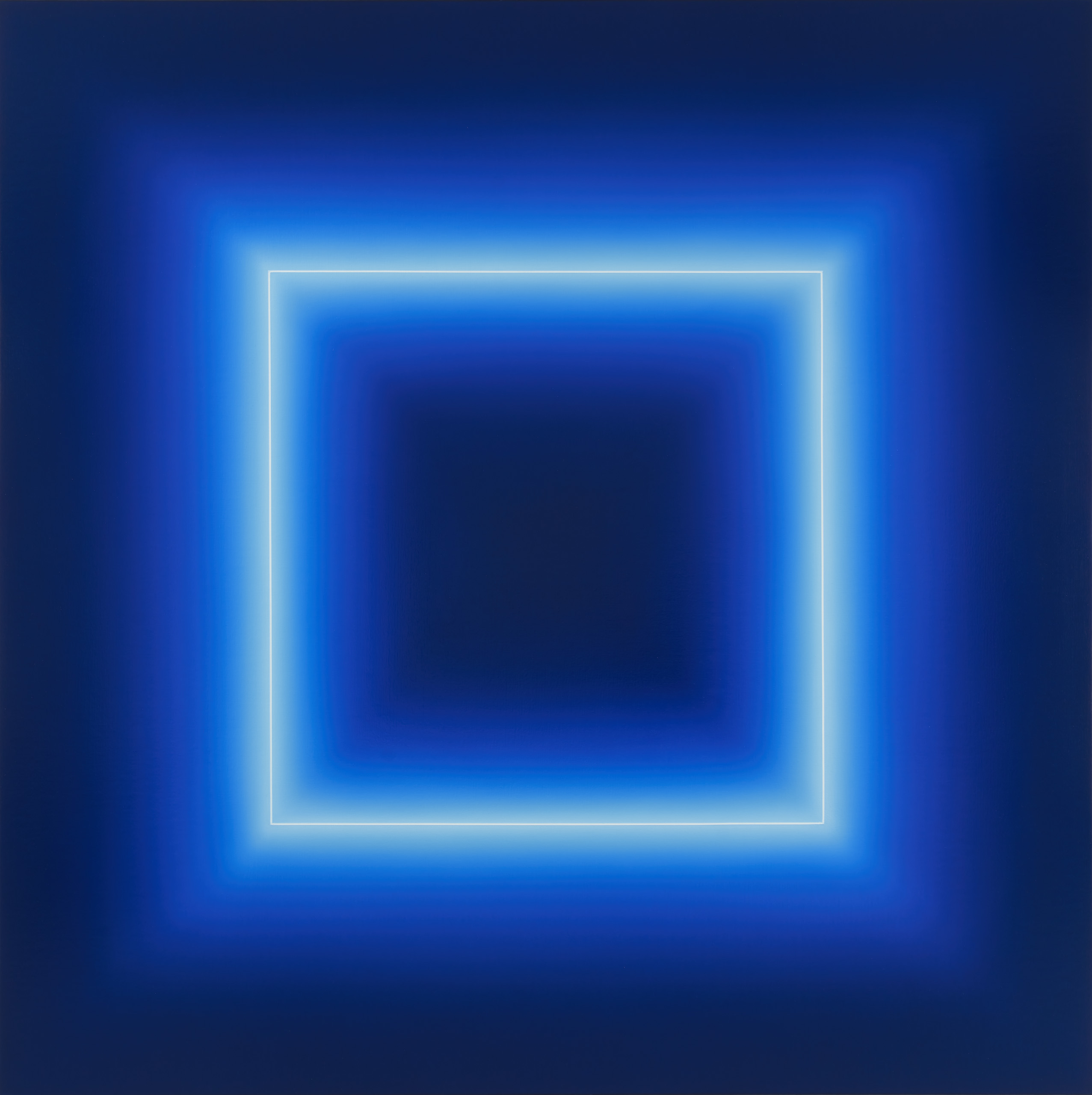 Quadrat Weiß im Ultramarinblau