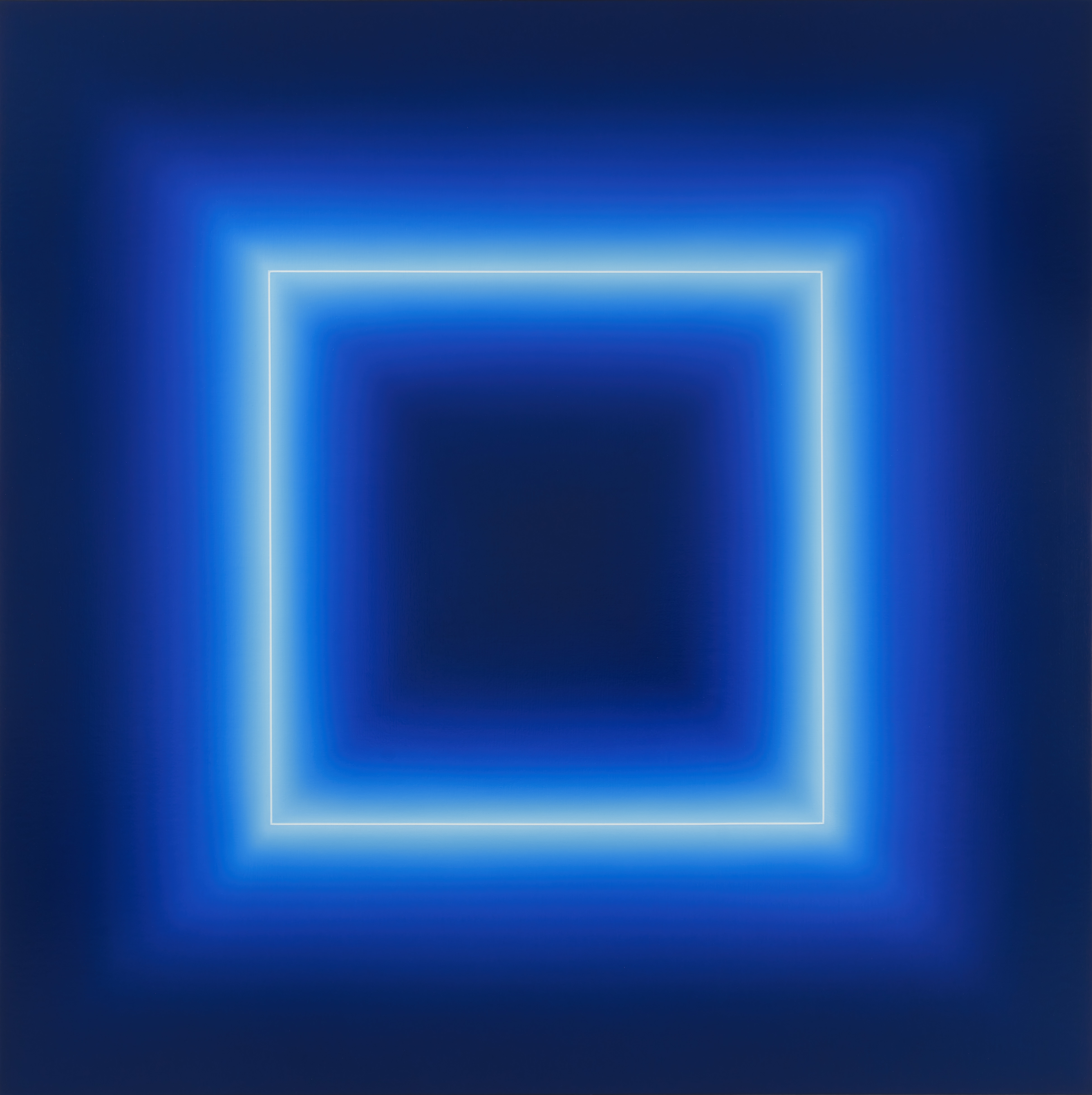 Quadrat Weiß im Ultramarinblau